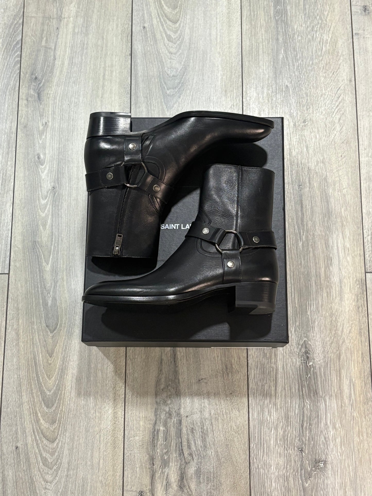 Saint Laurent Paris Leather Wyatt Boots