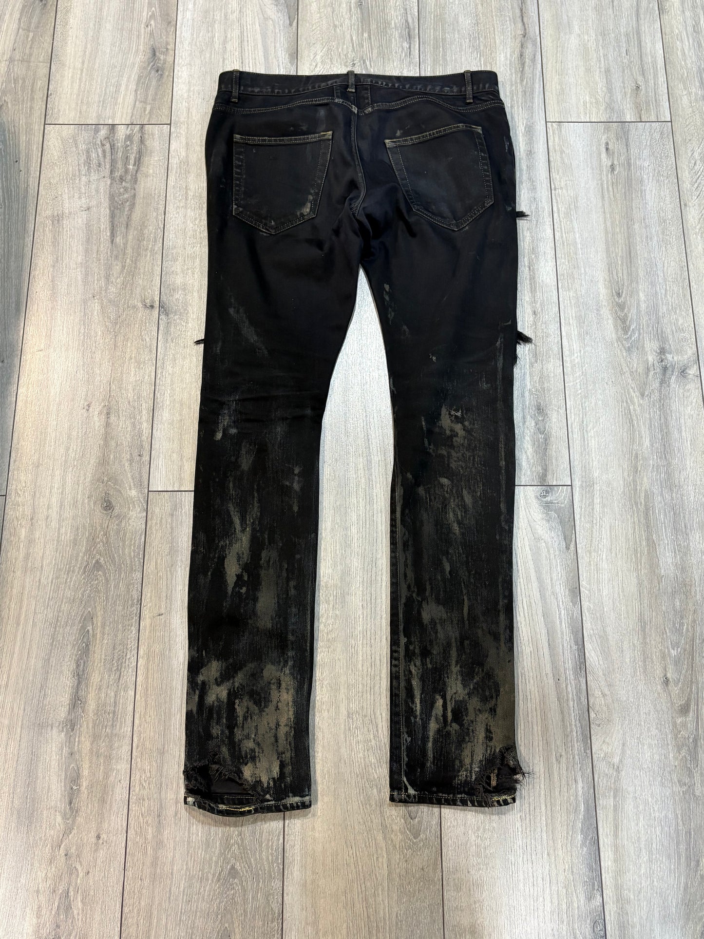 Saint Laurent Paris FW14 Oil Spill Denim
