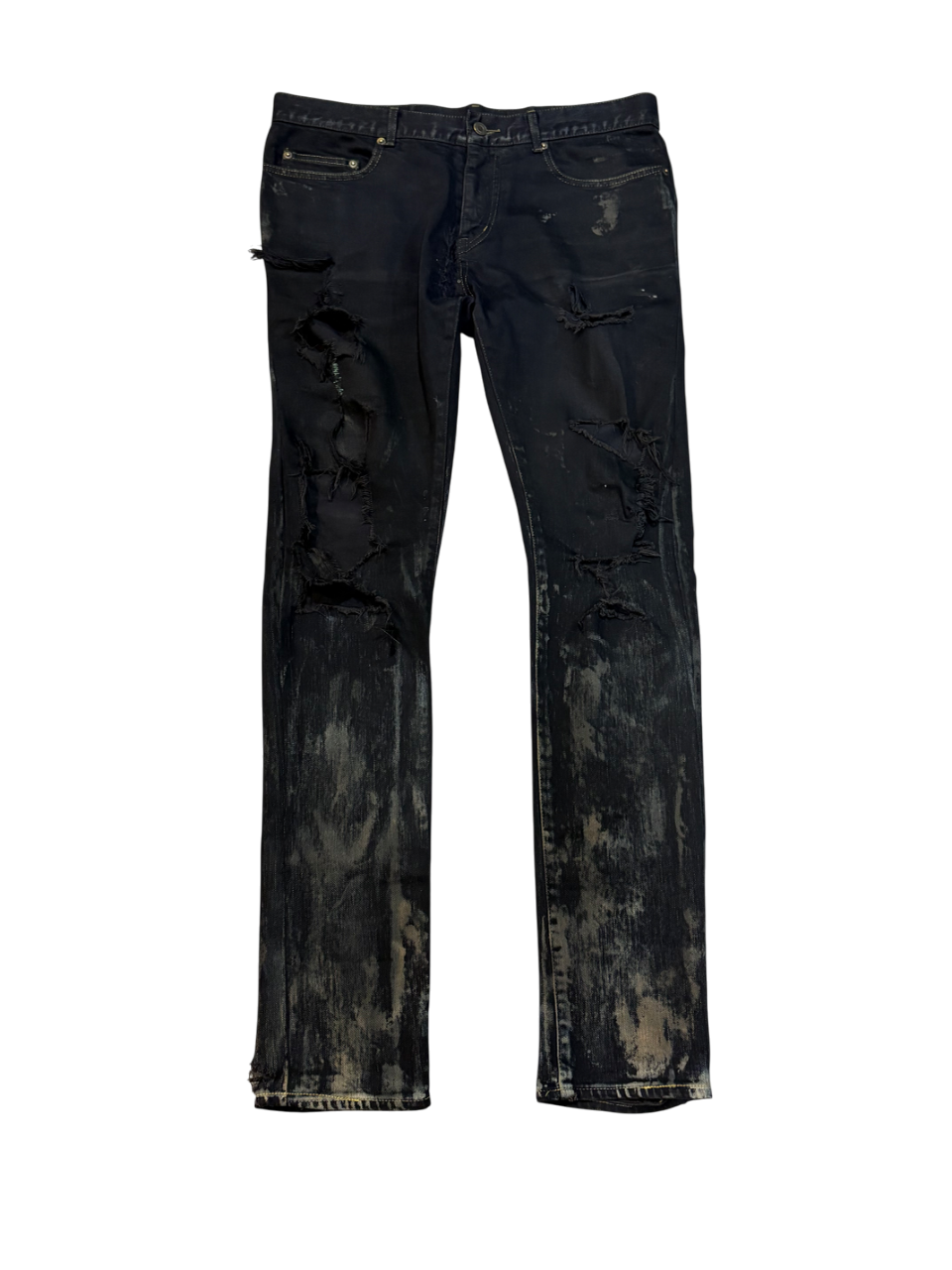 Saint Laurent Paris FW14 Oil Spill Denim