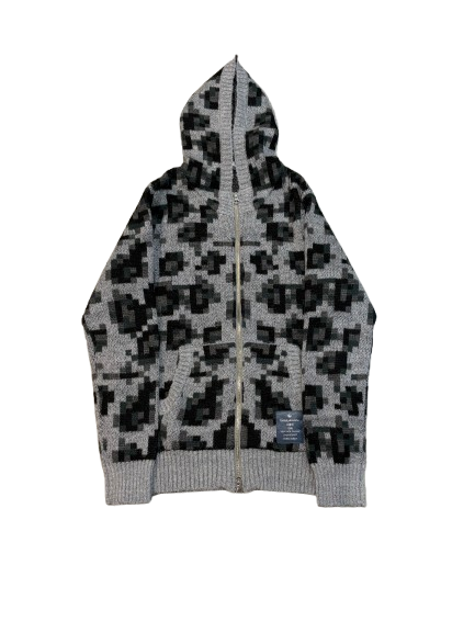 Beauty:Beast SS98 Pixel Leopard Digi Camo Zip Up