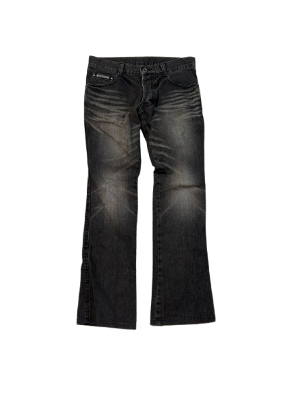 5351 Pour Les Hommes Python Patch Flared Denim