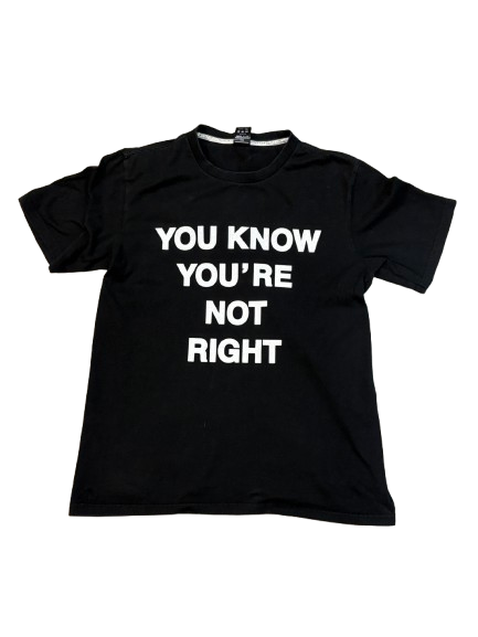 Number (N)ine AW09 You Know Youre Not Right Stupid Shirt
