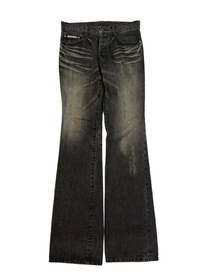 5351 Pour Les Hommes Python Patch Flared Denim