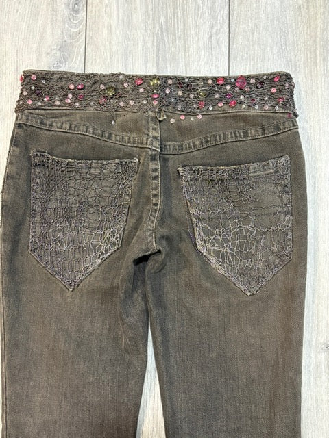 John Richmond AW04 Chain Embellished Jewel Jeans