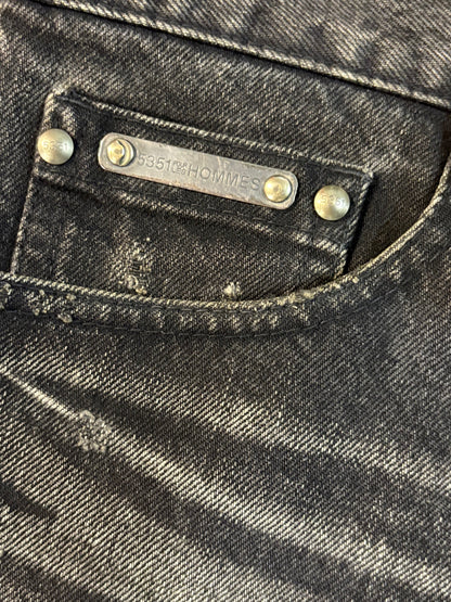 5351 Pour Les Hommes Python Patch Flared Denim
