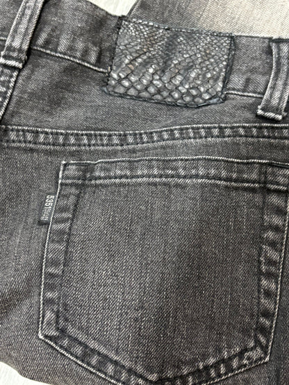 5351 Pour Les Hommes Python Patch Flared Denim