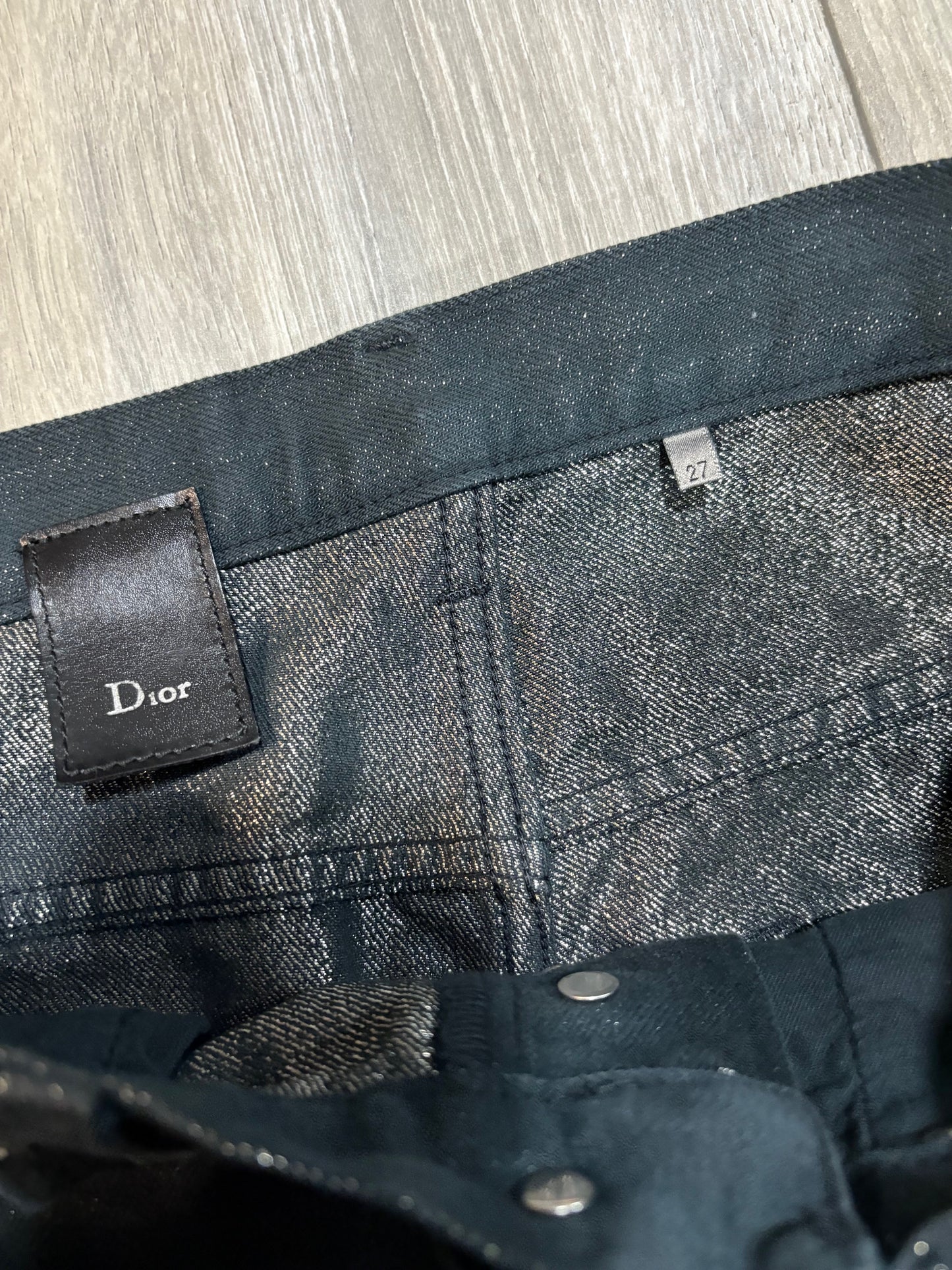 Dior Homme FW08 Black Glitter Denim