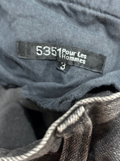 5351 Pour Les Hommes Python Patch Flared Denim