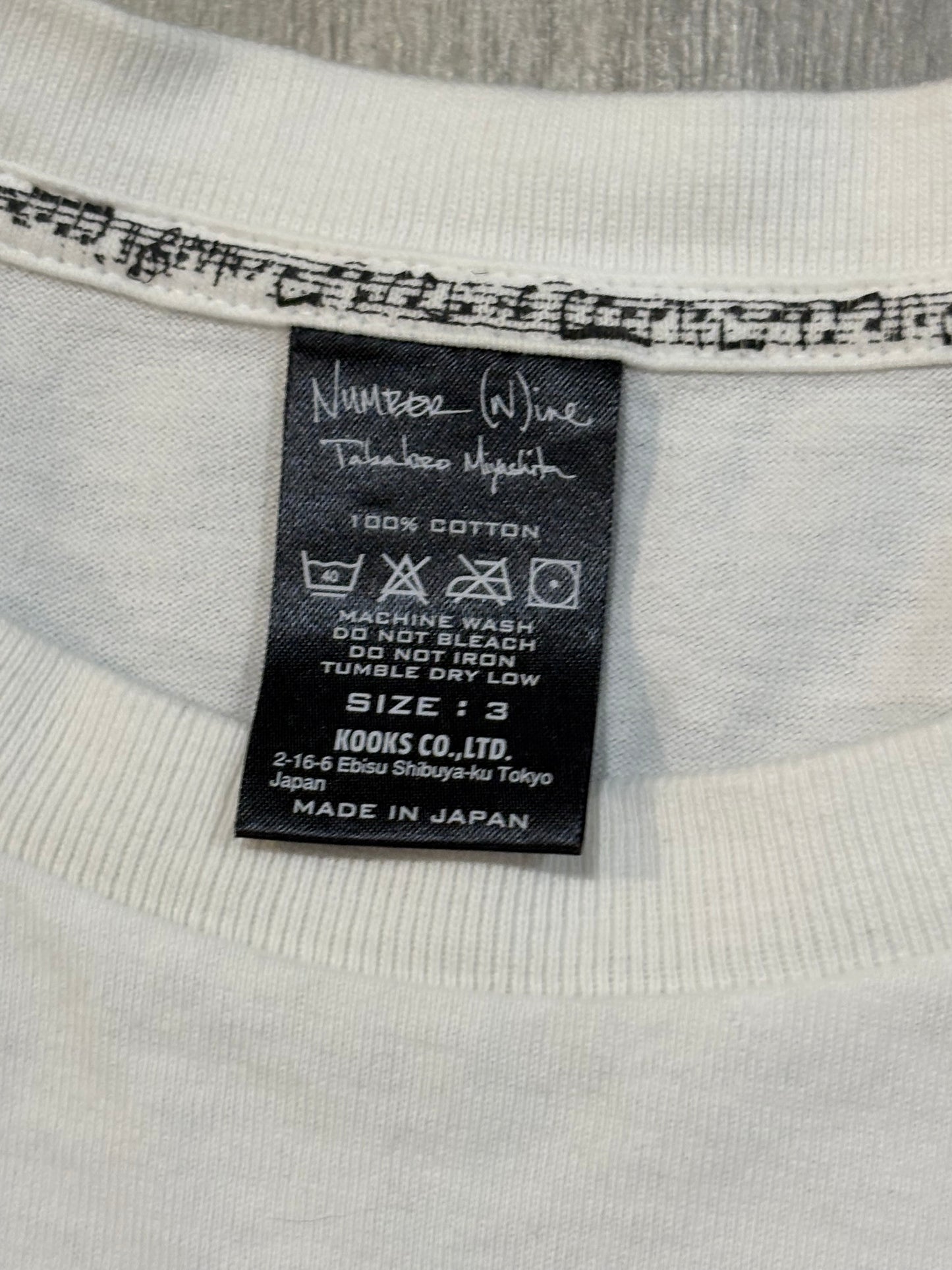 Number (N)ine AW09 War Apathy Hate Stupid Shirt