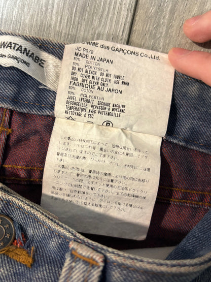 Junya Watanabe AW01 Red Thrashed Denim